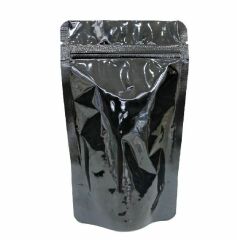 Siyah Parlak Alüminyum Kilitli Doypack 11x18+3,5 Cm 100 Gr