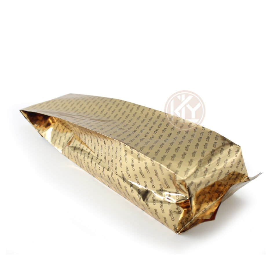 Gold Coffee Baskılı Yan Körüklü Torba 9x30+3 Cm 500 Gr