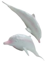 Oyuncak Yunus Balığı Et Figür Deniz Canlıları Sevimli Beyaz Yunus Balığı Gerçekçi 25cm.