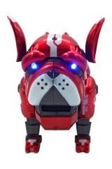 Havlayan, Işıklı ve Ayarlanabilir Oyuncak Robot Metal Köpek 12cm. Kırmızı