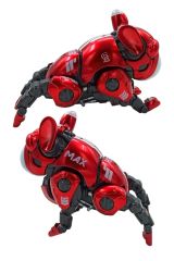 Havlayan, Işıklı ve Ayarlanabilir Oyuncak Robot Metal Köpek 12cm. Kırmızı
