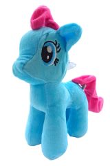 Sevimli ve Dayanıklı: Vantuzlu Oyuncak Pony Figürü Mavi Renkli 23cm.