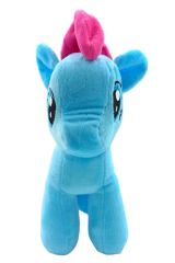 Sevimli ve Dayanıklı: Vantuzlu Oyuncak Pony Figürü Mavi Renkli 23cm.
