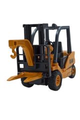 Gerçekçi Detaylarıyla Metal Forklift Ucuyla Sürtmeli Özellikli Oyuncak Forklift 13cm.