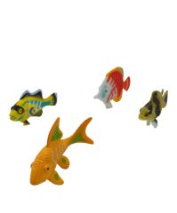 Oyuncak Balık 12li Rengarenk Plastik Mini Balıklar Deep Sea Word Balıklar Dünyası