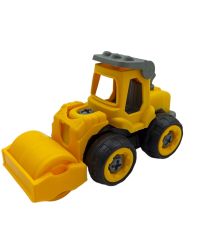 Oyuncak Sök Tak İş Makinaları 4lü Set Dozer, Kepçe, Silindir, Yol Delici