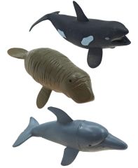 Oyuncak Deniz Canlıları Köpekbalığı, Yunus Balığı, Balina, Kılıç Balığı, Deniz İneği 6'lı Set