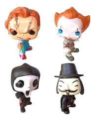 Funko Pop İt 2 Mavie V For Vendetta Pennywise Chucky  Ghost Face 4lü Figür