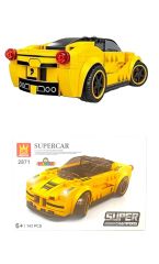 Spor Araba Lego 143 Parça Işıkları Yanan Sarı Spor Araba Lego Seti Sarı