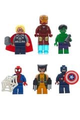 LEGO Tutkunlarını Heyecanlandıran Set: 5cm. Avengers 6lı Figür ve Aksesuarları Oyun Seti