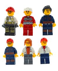 Lego Uyumlu Polis/İtfaiye Karışık 24lü Lego Figür Seti 4.5cm. Lego Fanlarına Evreninin Kahramanları