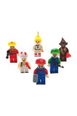 Legolarınıza Renk Katacak: Süper Mario ve Arkadaşları 6lı Figür Seti 5cm.