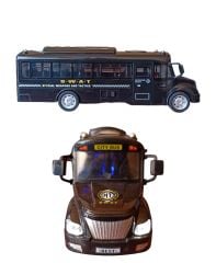 Özel Güvelik Otobüsü Sesli Işıklı Sürtmeli Oyuncak Otobüs 19cm.