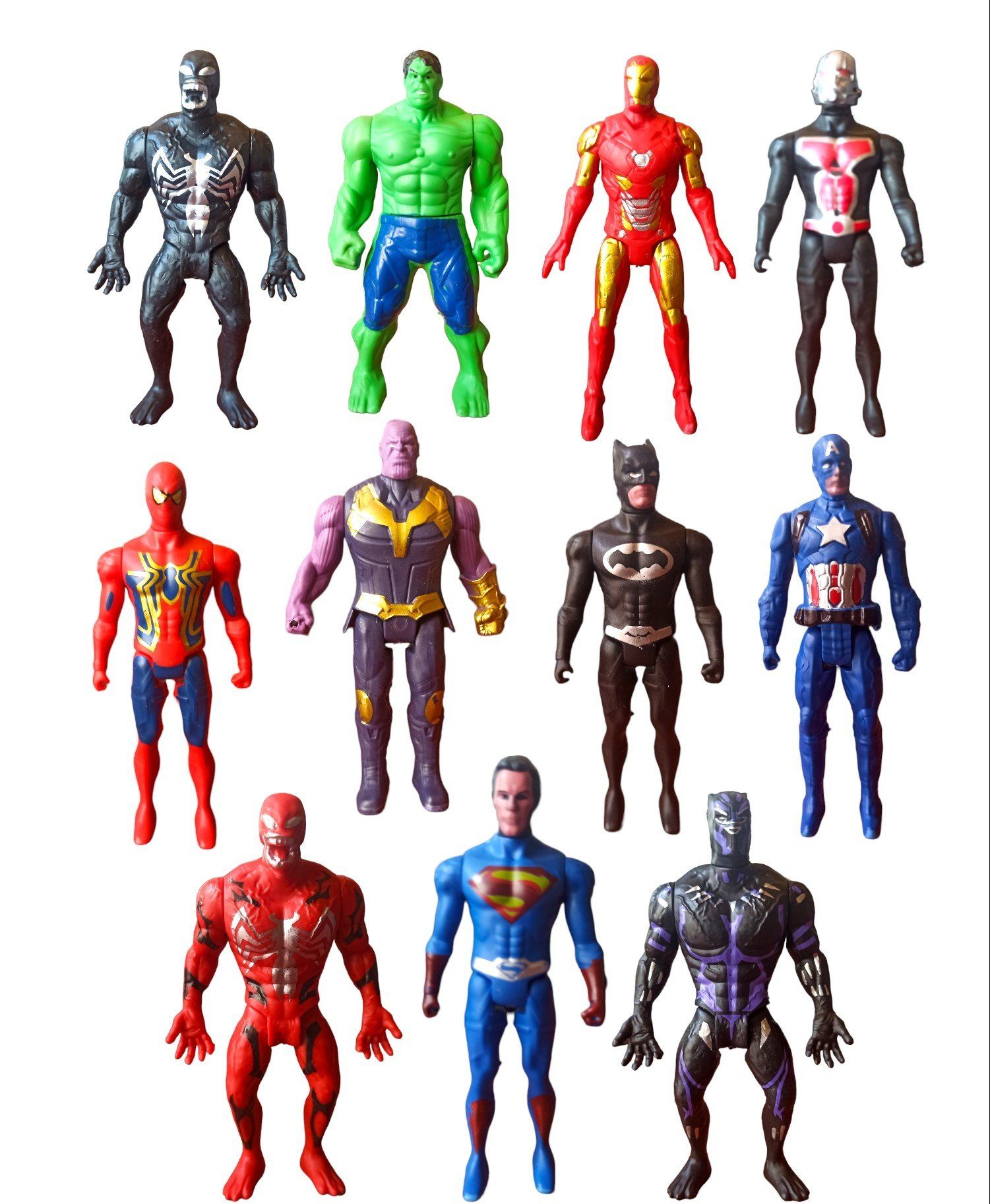 Avengers 4 Süper Kahramanlar 11li Set And Game Karakterleri Işıksız Her Biri 12cm.