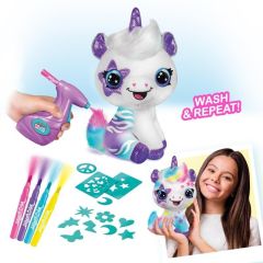 Airbrush Plush Unicorn Licorne Unicornio Spreyle Peluş Boyama ve Şekillendirme Seti