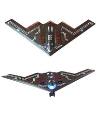 Oyuncak Metal Hayalet Savaş Uçağı Çek Bırak Işıklı Sesli Hayalet Savaş Uçağı 28x13cm.Siyah