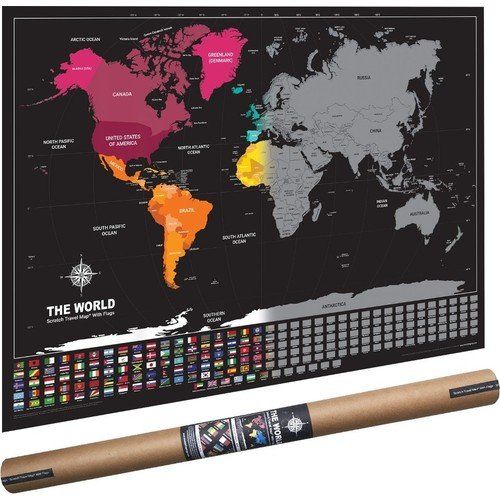 Scratch Map The World Deluxe Scratch Map Kazınabilir Dünya Haritası