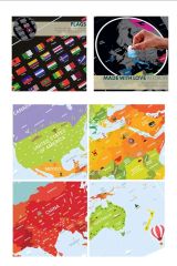 Scratch Map Kazınabilir Dünya Haritası 2’li Klasik Ve Kids Versiyon Büyük Boy Dünya Haritaları