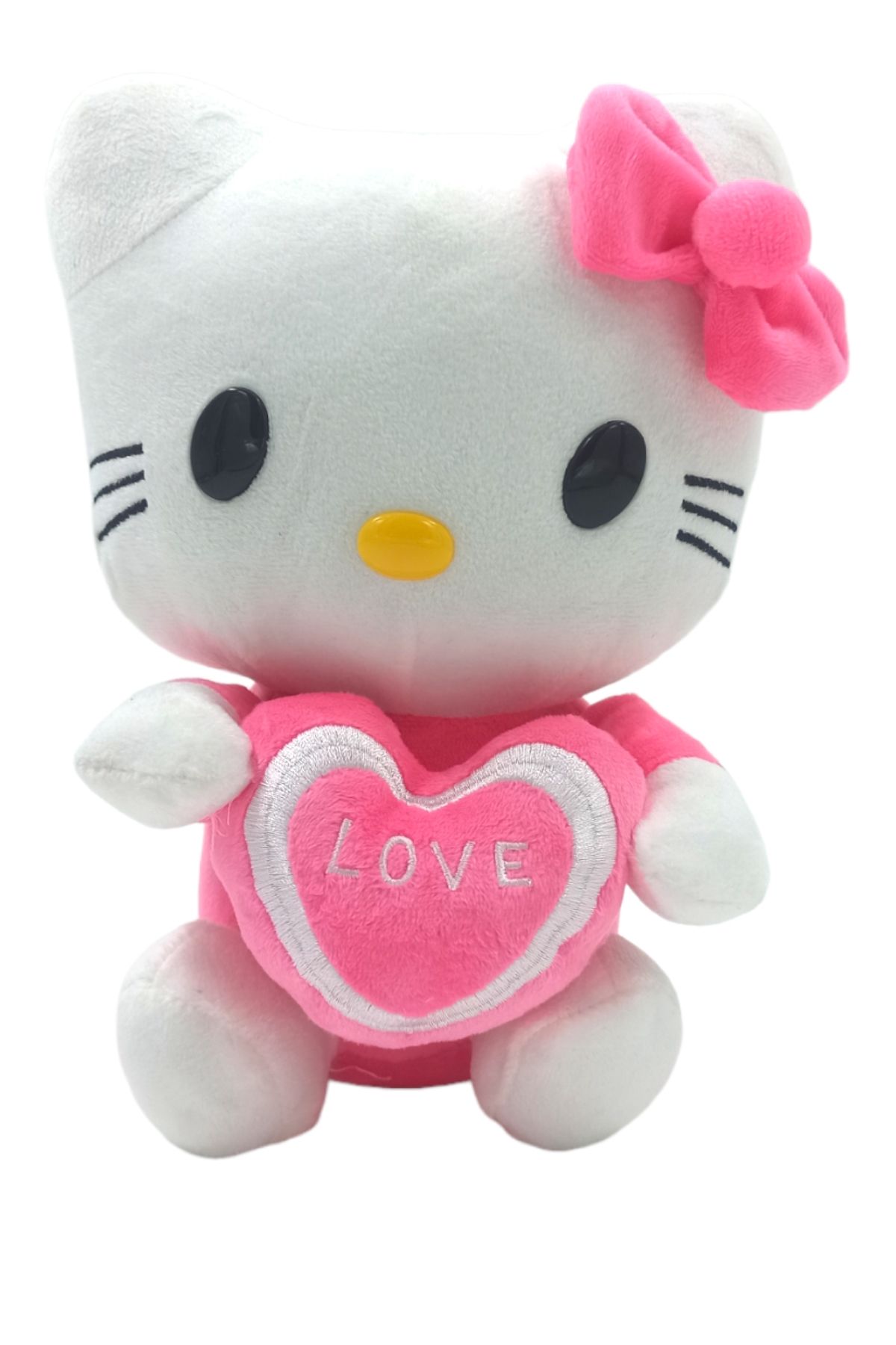 Kalp Temalı Hello Kitty Peluş 20cm. Yumuşak, Sevimli, Hediyelik