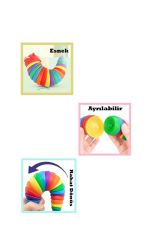 Bebek Oyuncakları Söküp Takılabilen Tırtıl Eğitici ve Eğlendirici Rengarenk Tırtıl