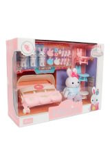 Mini Tavşan Bebek Arabası ve Bebek Bakımı Oyun Seti!