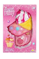 Küçük Prensesler için Muhteşem Bir Hediye: Dondurma Şekilli 2 Katlı Makyaj Güzellik Seti
