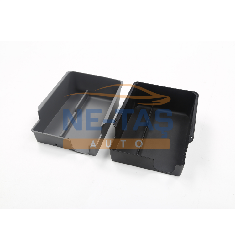 Tesla Model Y Kol Dayama Saklama Kutusu – ABS & PVC Kaymaz Organizer Tepsi