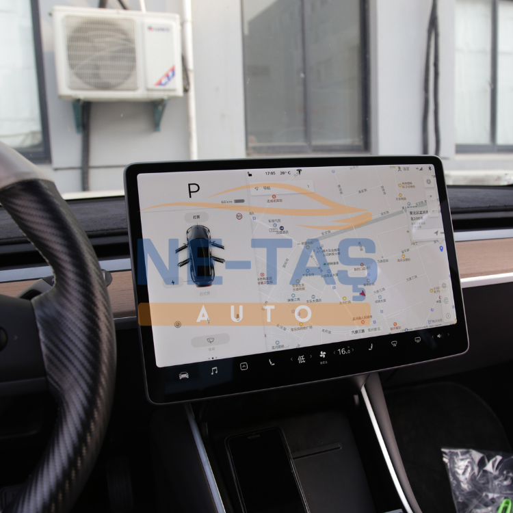 Tesla Model 3 Ekran Koruyucu – Mat Temperli Cam / Ultra İnce, Yansıma Önleyici, 0.25mm