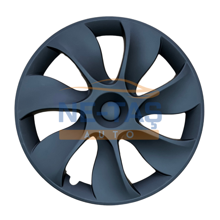 Tesla Model Y 19'' Tornado V5 Jant Kapakları – Mat Siyah / Sportif ABS Koruma