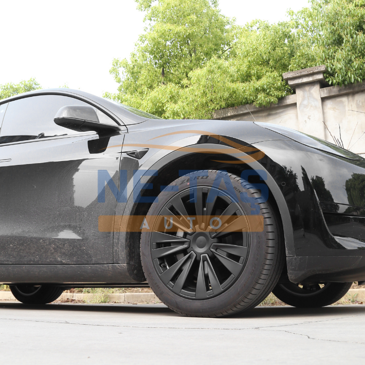 Tesla Model Y 19'' Jant Kapakları Stil 16 – Mat Siyah / ABS Koruma