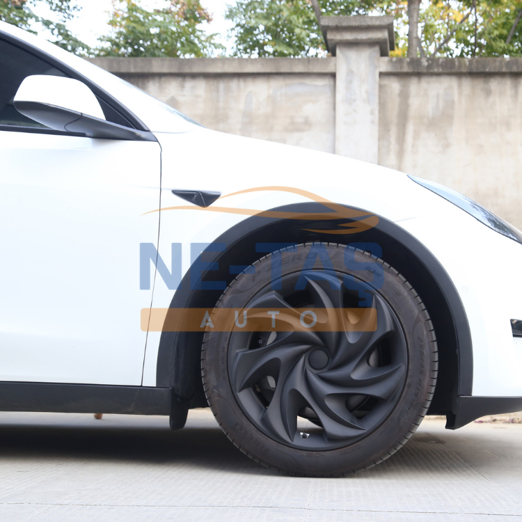 Tesla Model Y 19'' Tornado V3 Jant Kapakları – Mat Siyah / ABS Koruma