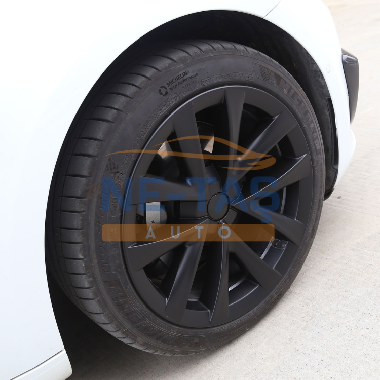 Tesla Model 3 18'' S-Sport V4 Jant Kapakları – Mat Siyah / ABS Koruma