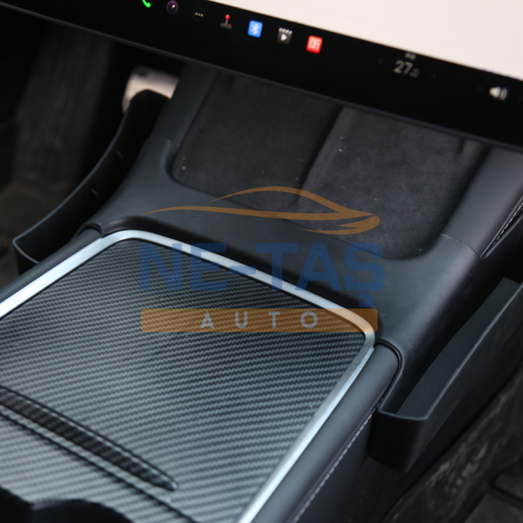 Tesla Model Y Orta Konsol Yanı Ceplik ( Siyah )