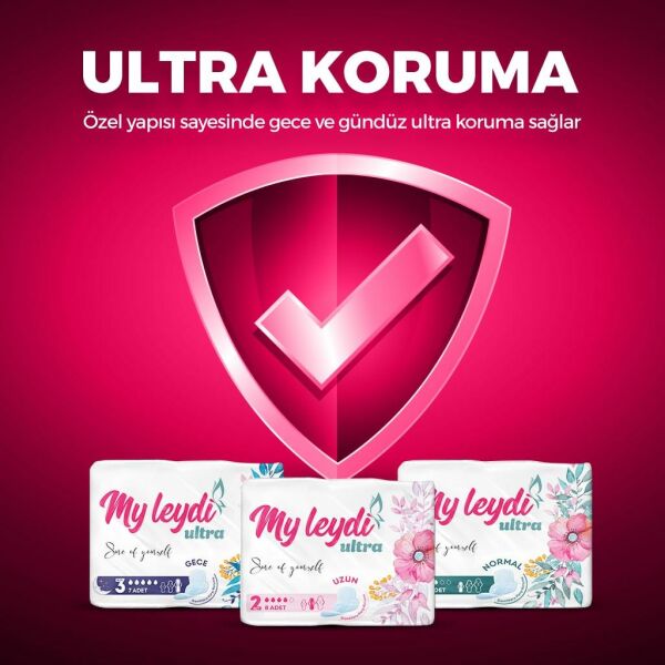 MYLEYDİ ULTRA NORMAL 30 + GECE 21 + UZUN 24 ADET  ( 9 PAKET )