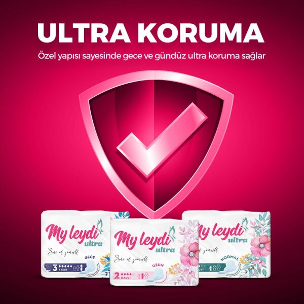 MYLEYDİ ULTRA HİJYENİK PED GECE 21 ADET (3 PAKET )