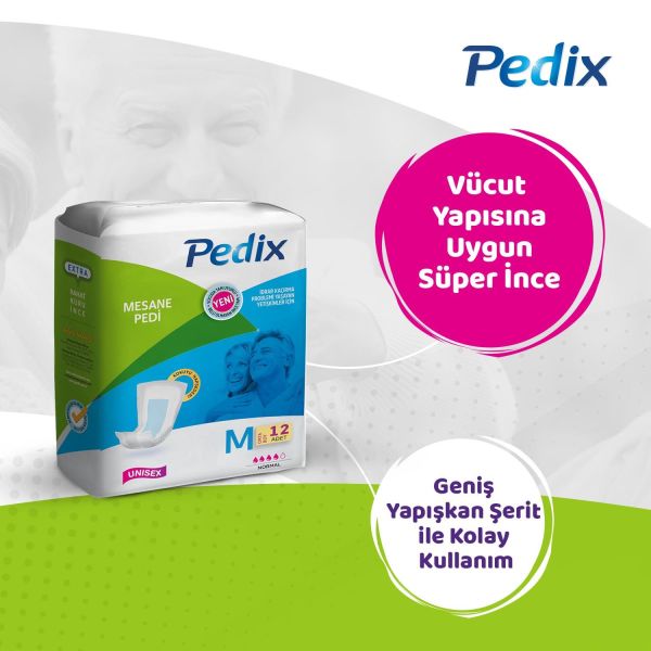 PEDİX MESANE PEDİ UNISEX ORTA BOY MEDIUM (M) 60 ADET