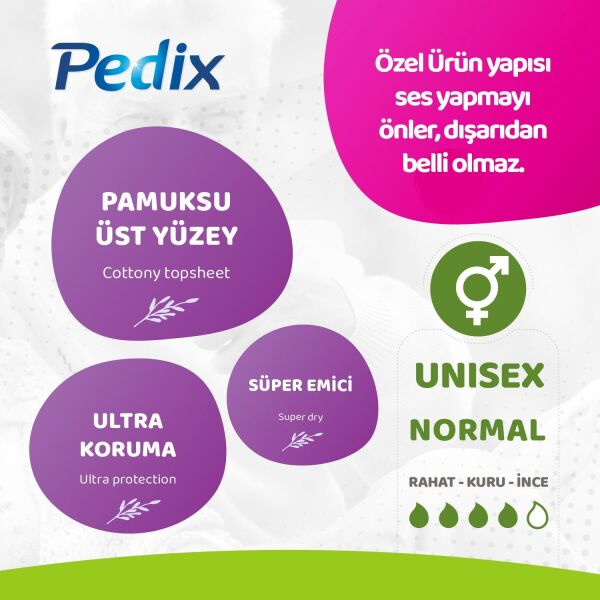 PEDİX MESANE PEDİ UNISEX ORTA BOY MEDIUM (M) 12 ADET