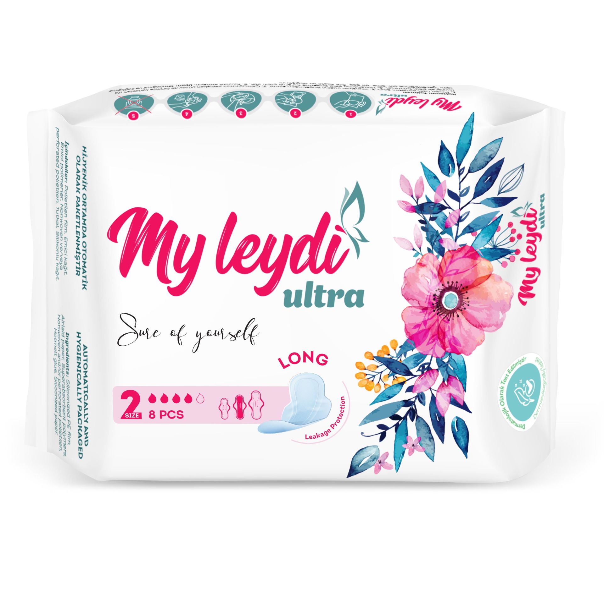 MYLEYDİ ULTRA HİJYENİK PED UZUN 8 ADET (1 Paket)