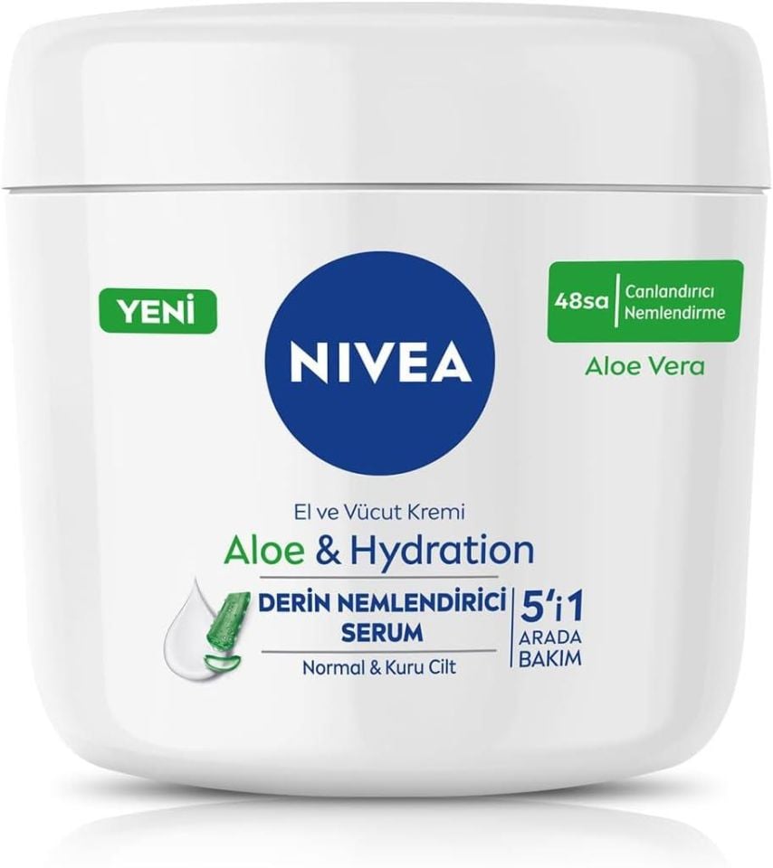 Nivea El Ve Vücut Kremi - Aloevera & Hydration 5 İn 1 Derin Nemlendirici Serum 400 ml