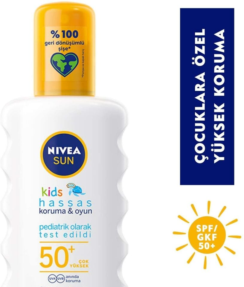 Nivea Sun Babies & Kids Hasas Koruma 5 in 1 Arada SPF 50+ Sprey 200 ml