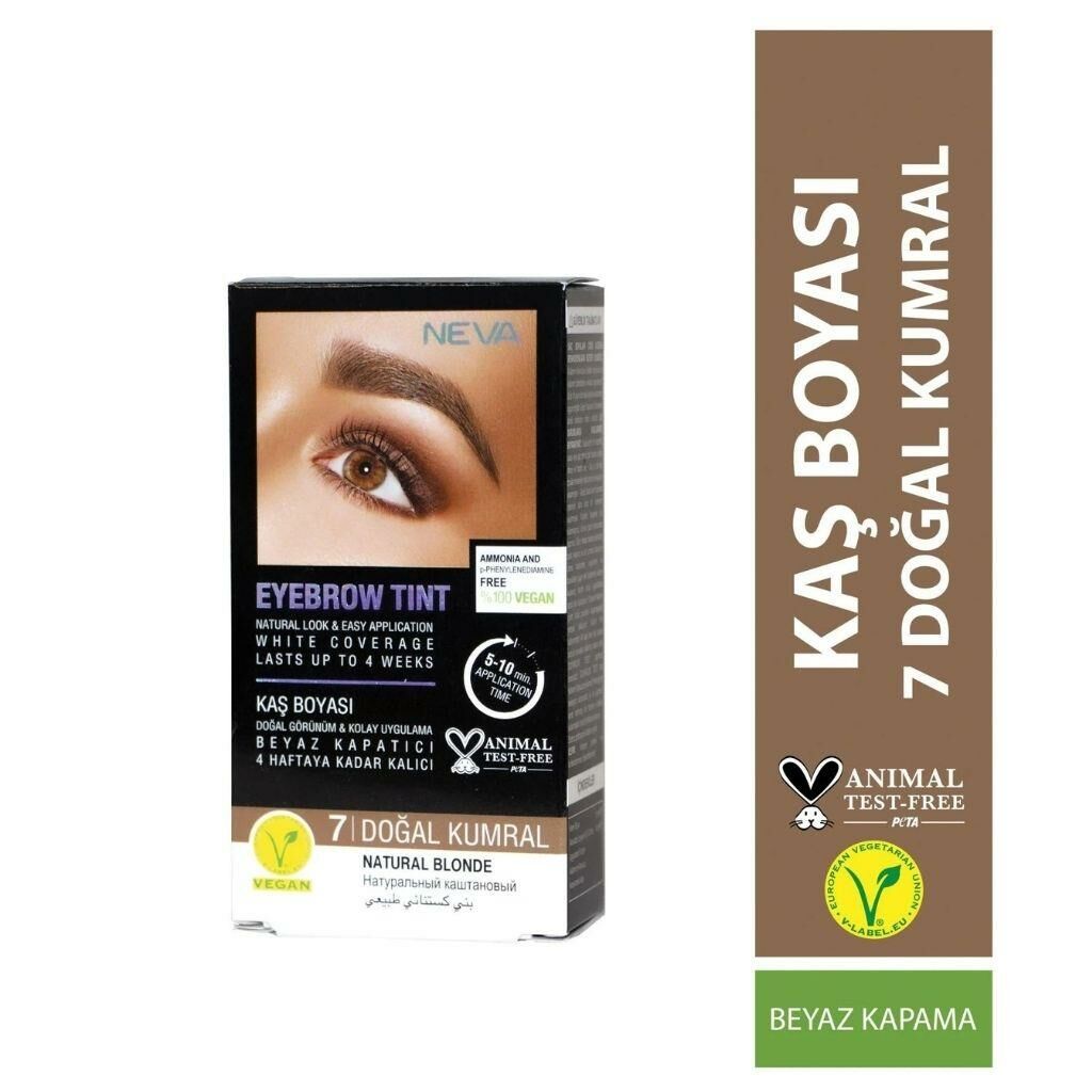 Neva Eyebrow Tint Vegan Kaş Boyası Seti 7 Doğal Kumral