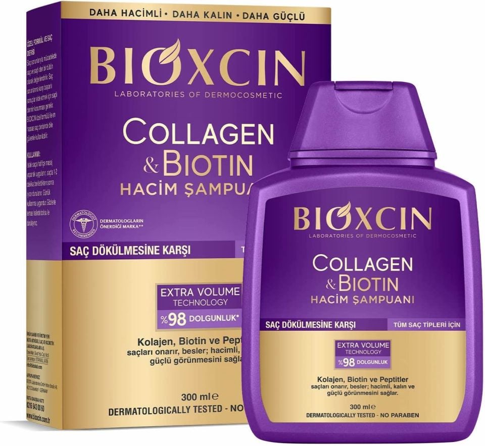 Bioxcin Saç Dökülmesine Karşı Collagen & Biotin Hacim Şampuanı 300 Ml