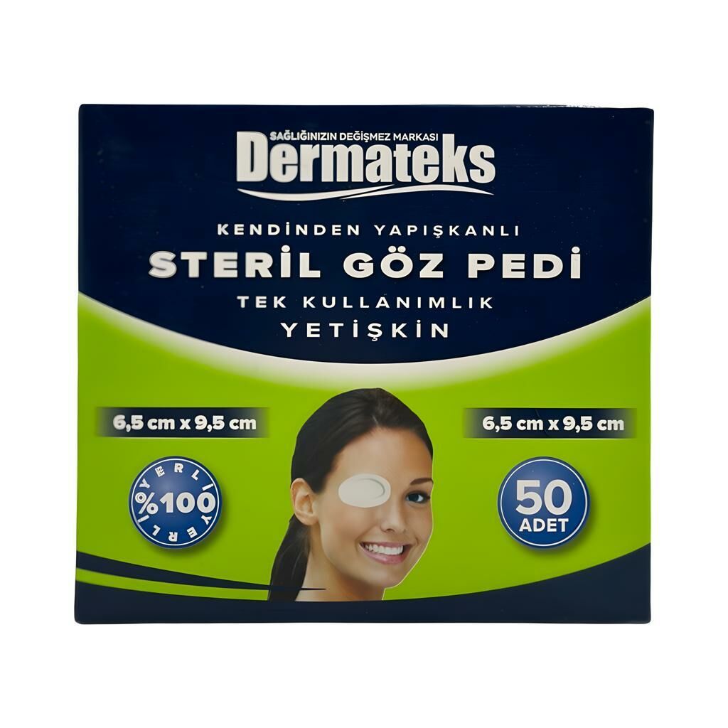 Dermateks Steril Göz Pedi ( 6,5 Cm X 9,5 Cm ) 50 Li