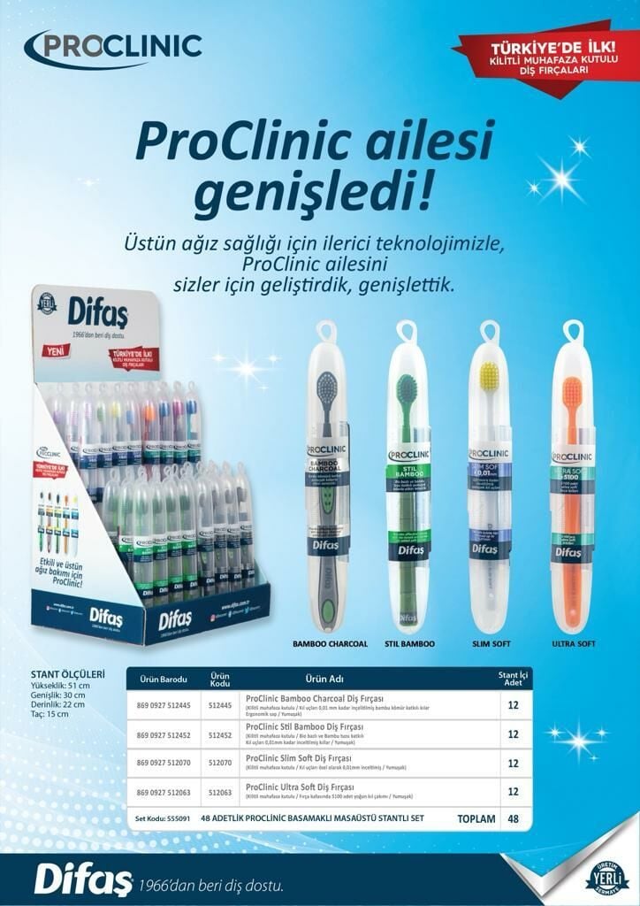 Difaş Proclınıc Masa Üstü Karton Stant 48 Li