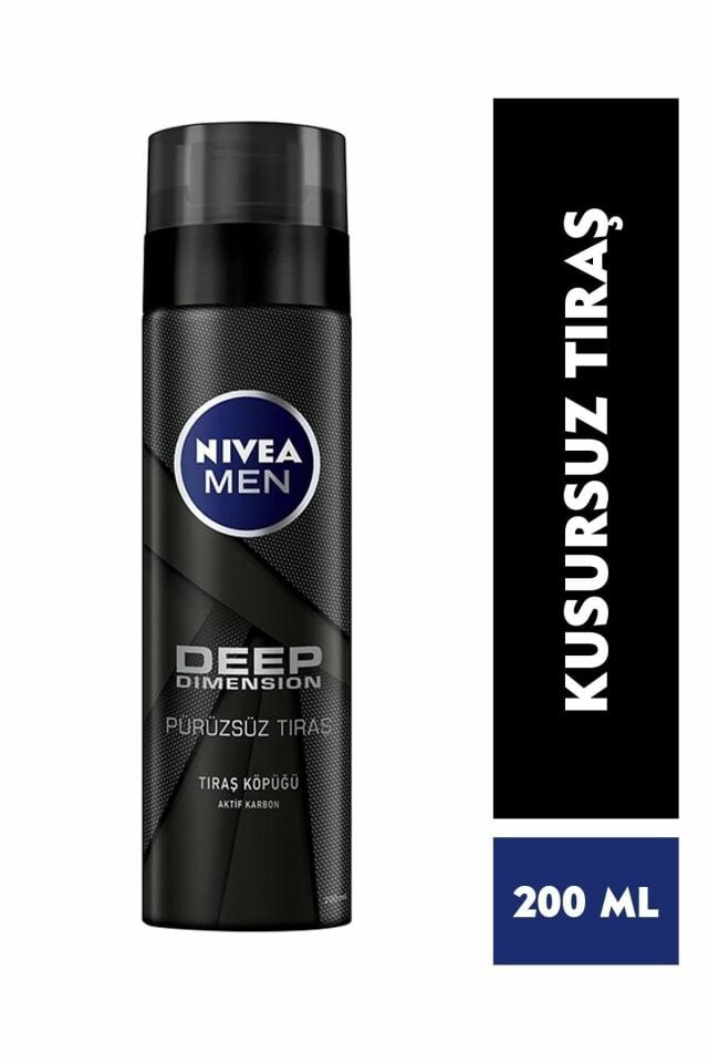 Nivea Men Tıraş Köpüğü Deep Dimension Aktif Karbon 200 ml