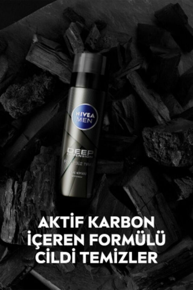 Nivea Men Tıraş Köpüğü Deep Dimension Aktif Karbon 200 ml