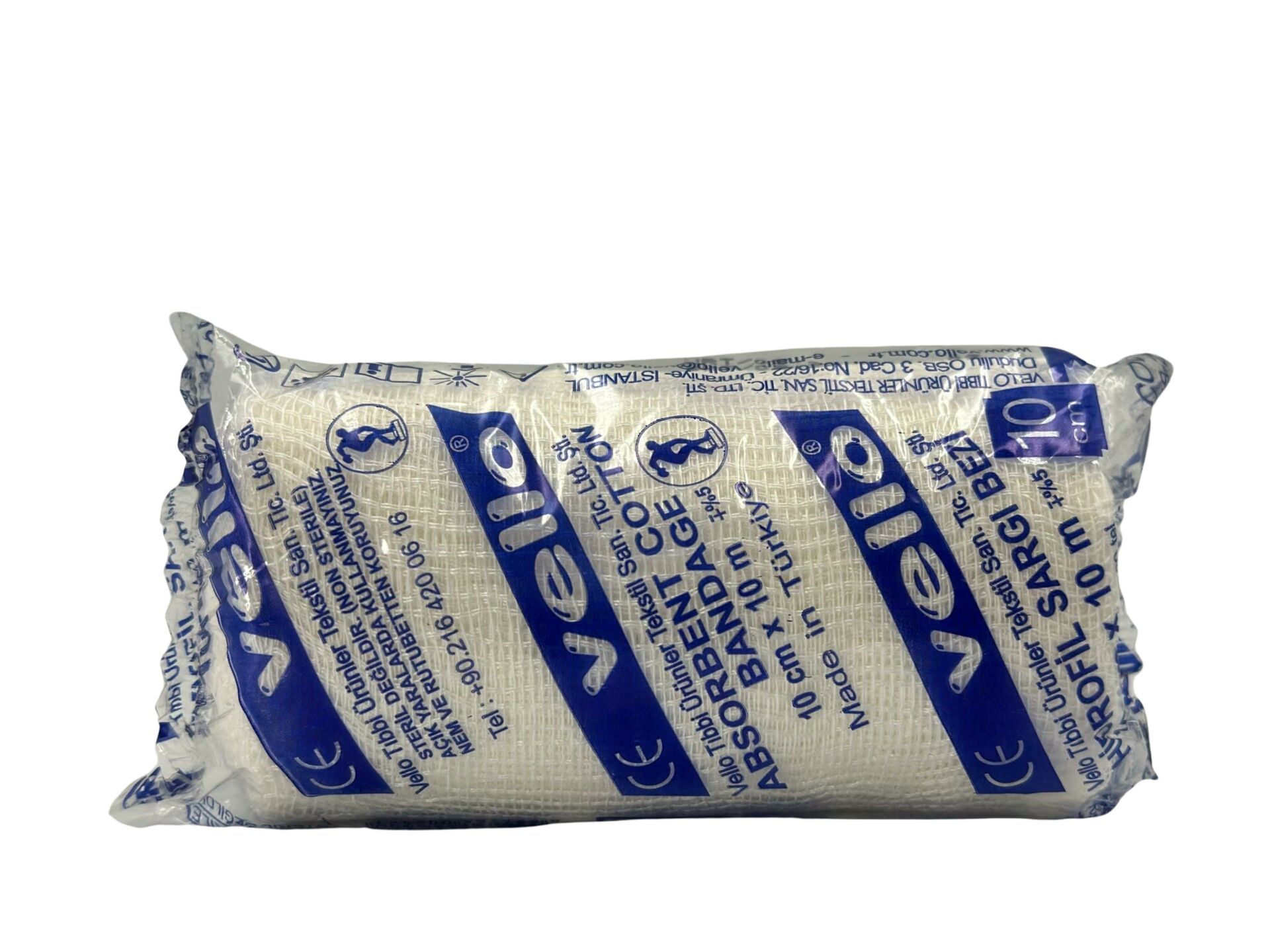 Vello Hidrofil Sargı Bezi 10 Cm X 10 Mt