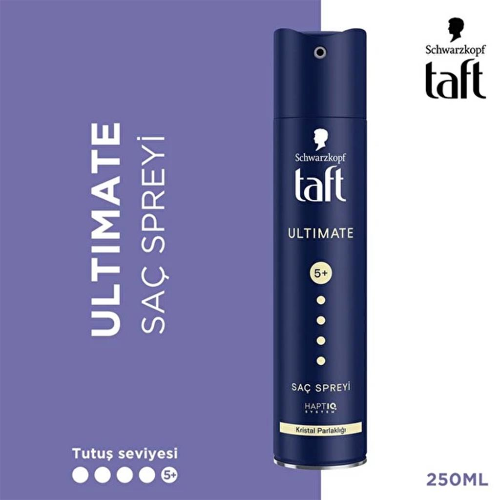 Taft Ultimate Saç Spreyi No: 5+ Kristal Parlaklığı 250 ml