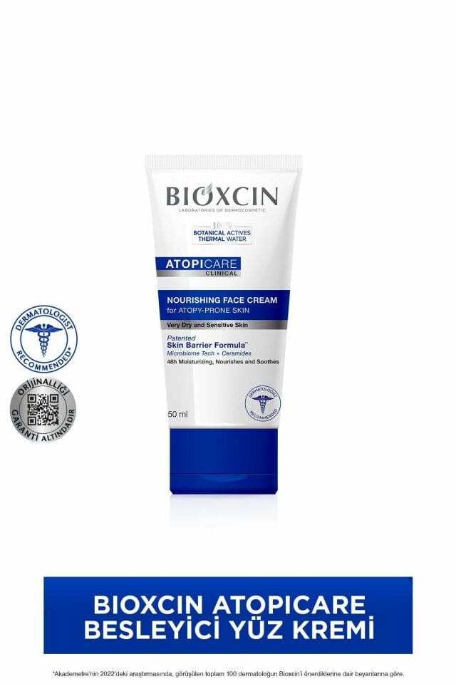 Bioxcin Atopicare Clinical Atopiye Eğilimli Ciltler İçin Besleyici Yüz Kremi 50 ml