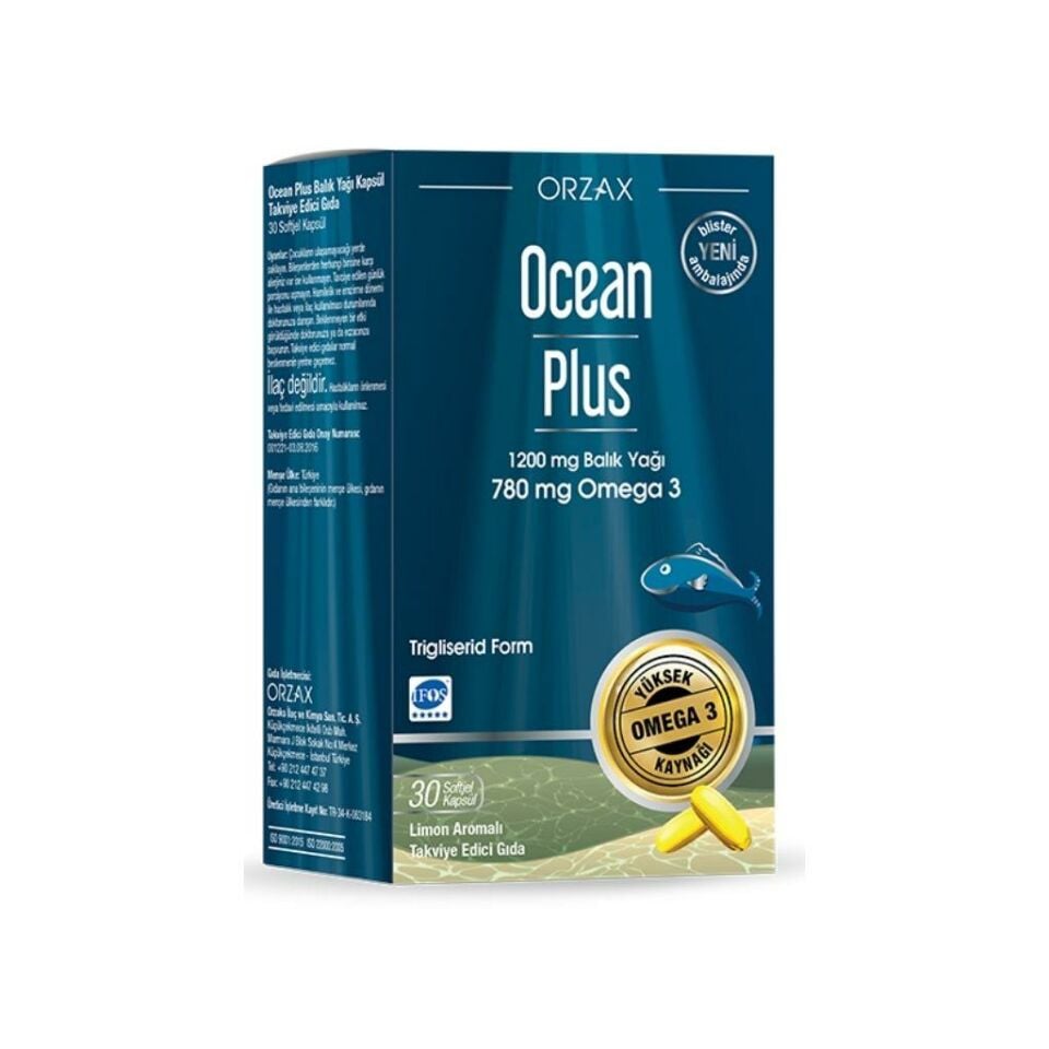 Ocean Plus 3 Al 2 Öde 1200 Mg Balık Yağı 90 Kapsül - Limon Aromalı